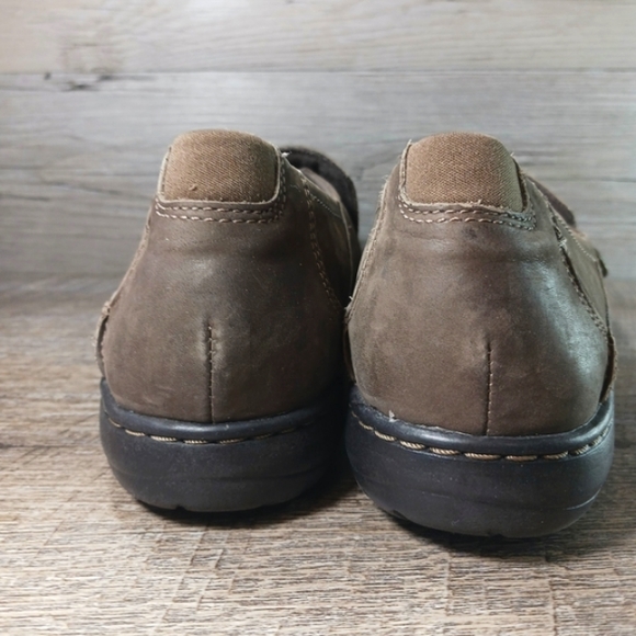Rockport Loafers Women's 9 Brown Leather Pleated Slip-on Comfort Shoes - Picture 5 of 11